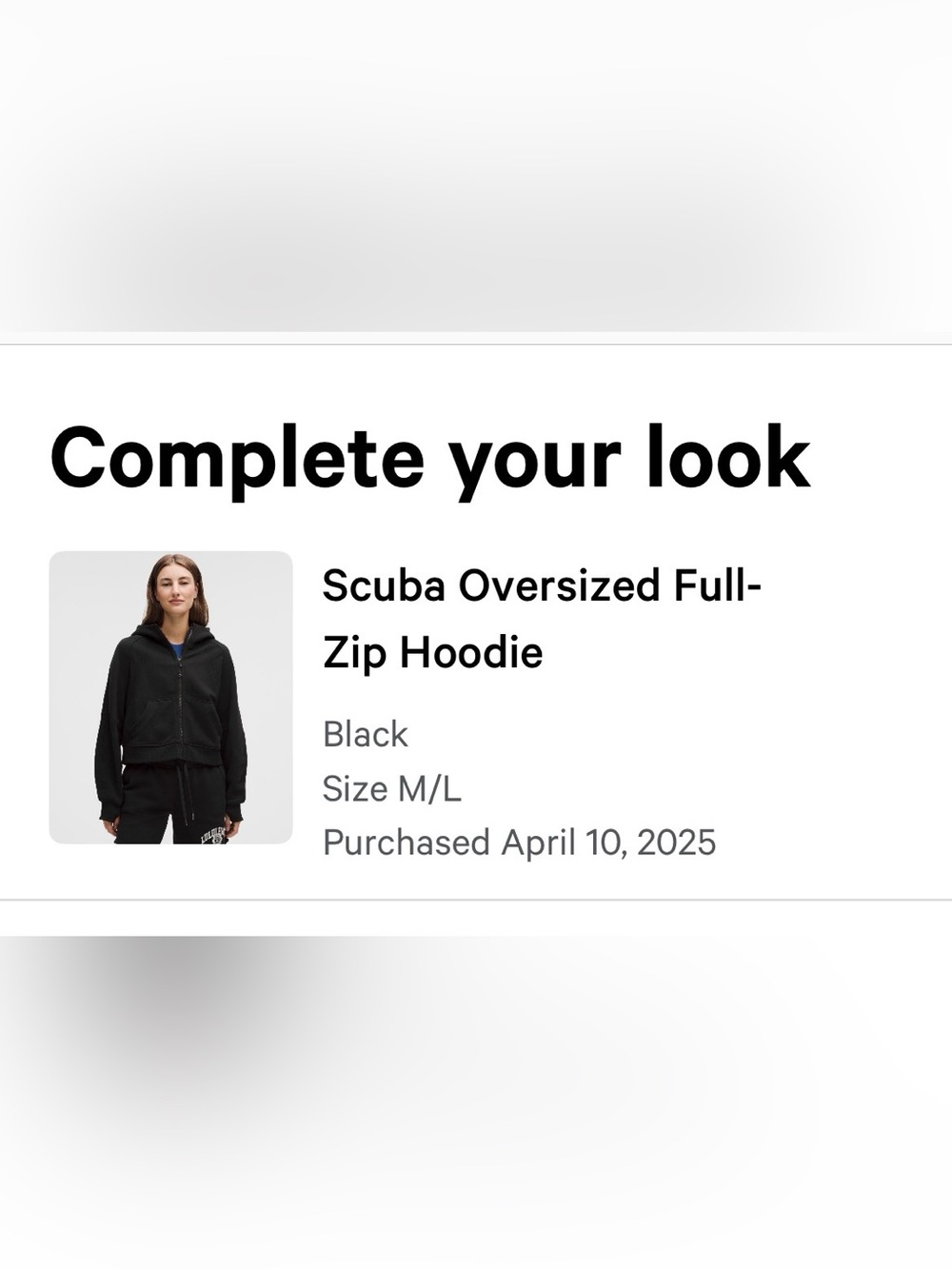 lululemon athletica Black Full-Zip Hooded Scuba - Picture 6 of 6